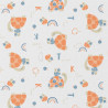 Printed Cotton BEKITO White / Orange